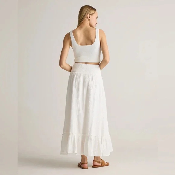 Quince 100% Organic Cotton Gauze Smocked Maxi
Skirt - Picture 4 of 12